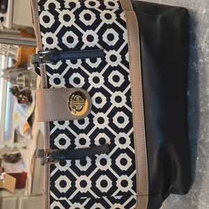 Spartini Geometric Black and Tan Tote Bag